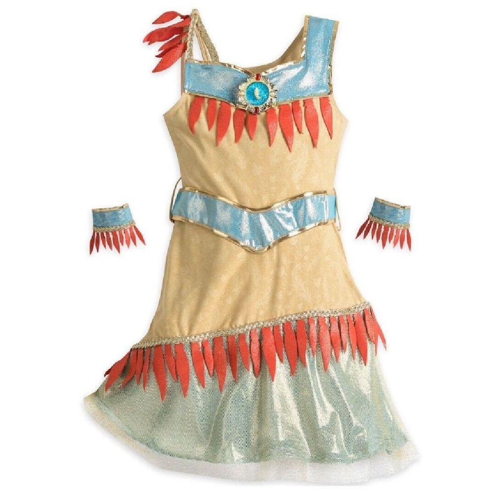 NWT Disney Store Girls Pocahontas‎ Costume Dress Up 7/8